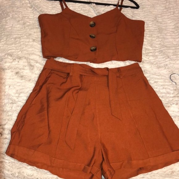 SHEIN Other - Shein Orange Two-Piece set